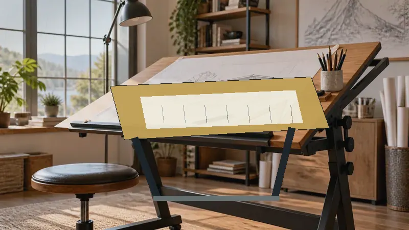 Best Drafting Board Covers in a professional drafting workspace with blueprints and drawing tools